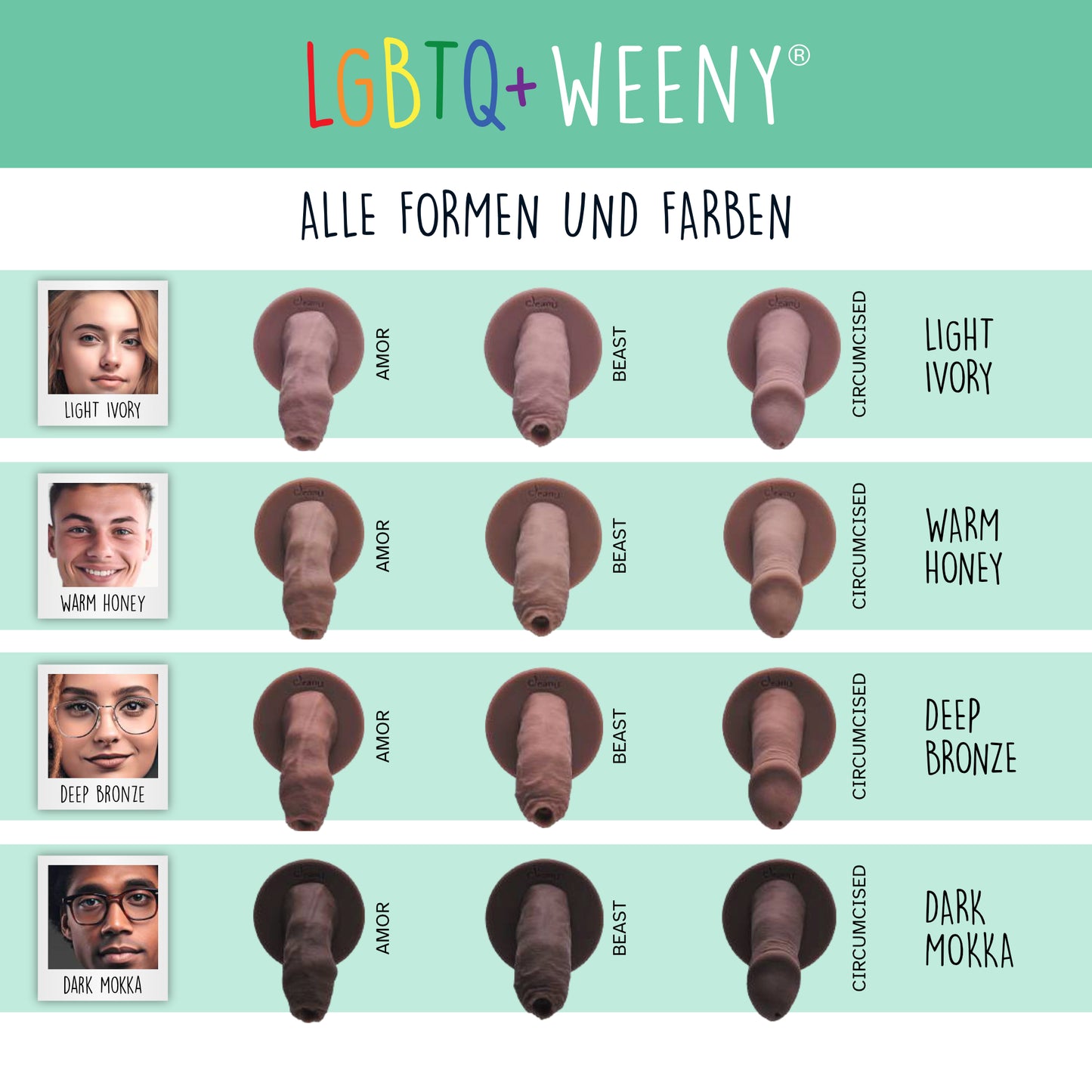 LGBTQ+Weeny Set - AMOR - Deep Bronze